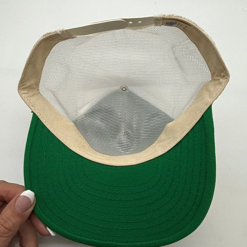 Vintage Puch Moped Trucker Hat Green White Mesh Snapback US Cap Made in USA